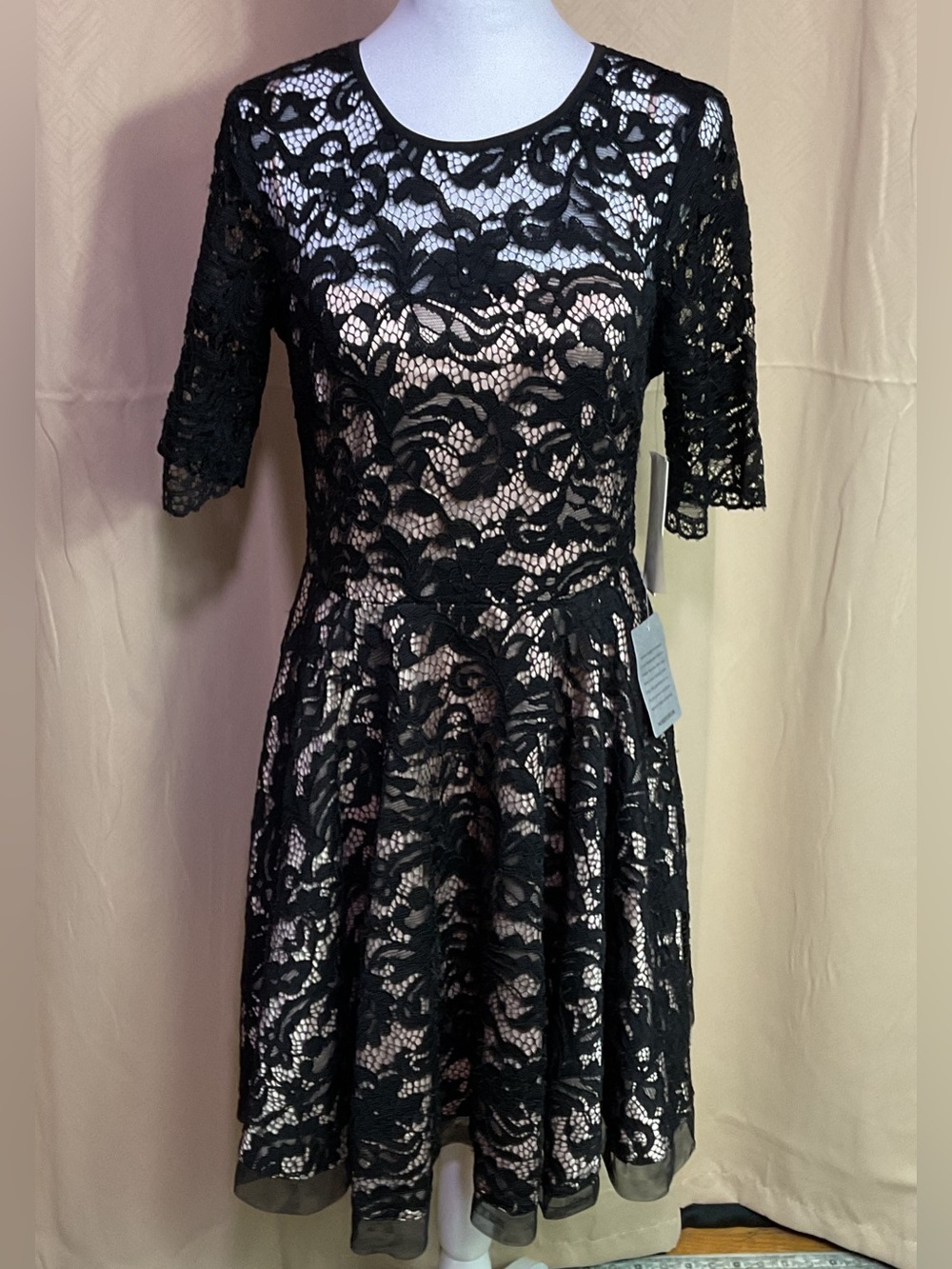 Eliza J Black Fit & Flare Cocktail Dress